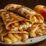 Apple Cinnamon Breakfast Quesadillas on a breakfast table