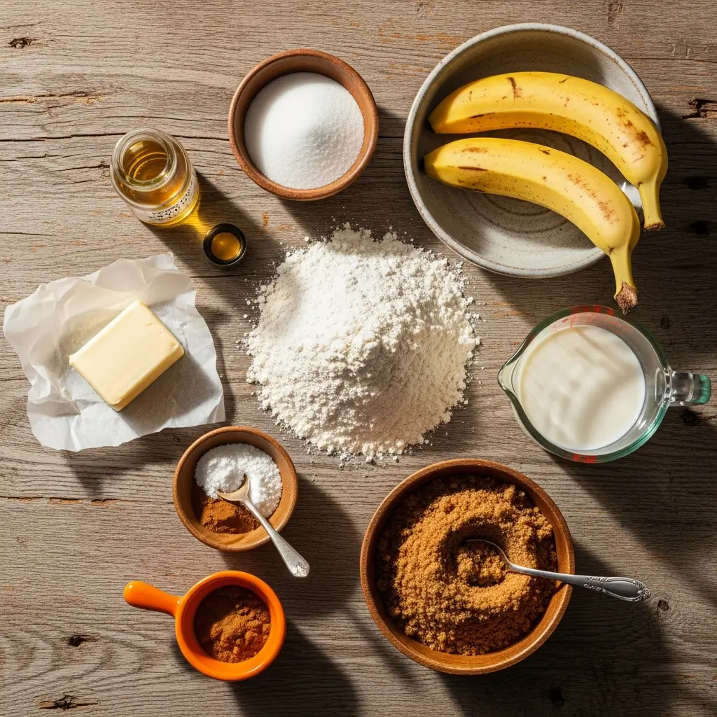 Banana Bread Cobbler Recipe ingredients