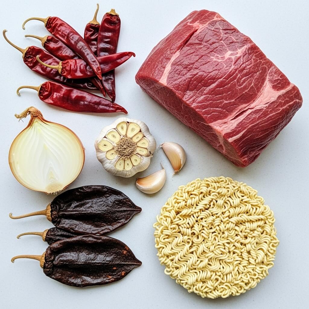 birria-ramen-ingredients