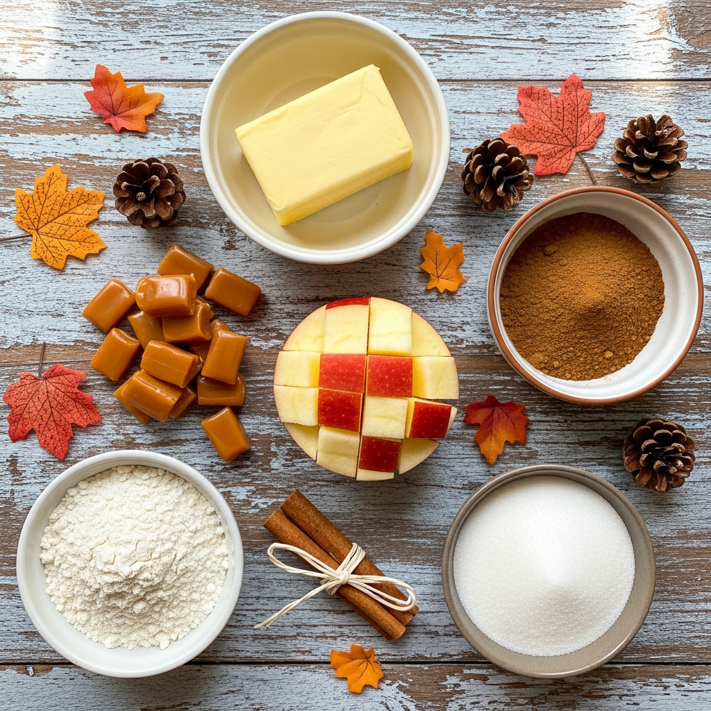 Caramel Apple Cookies Recipe ingredients