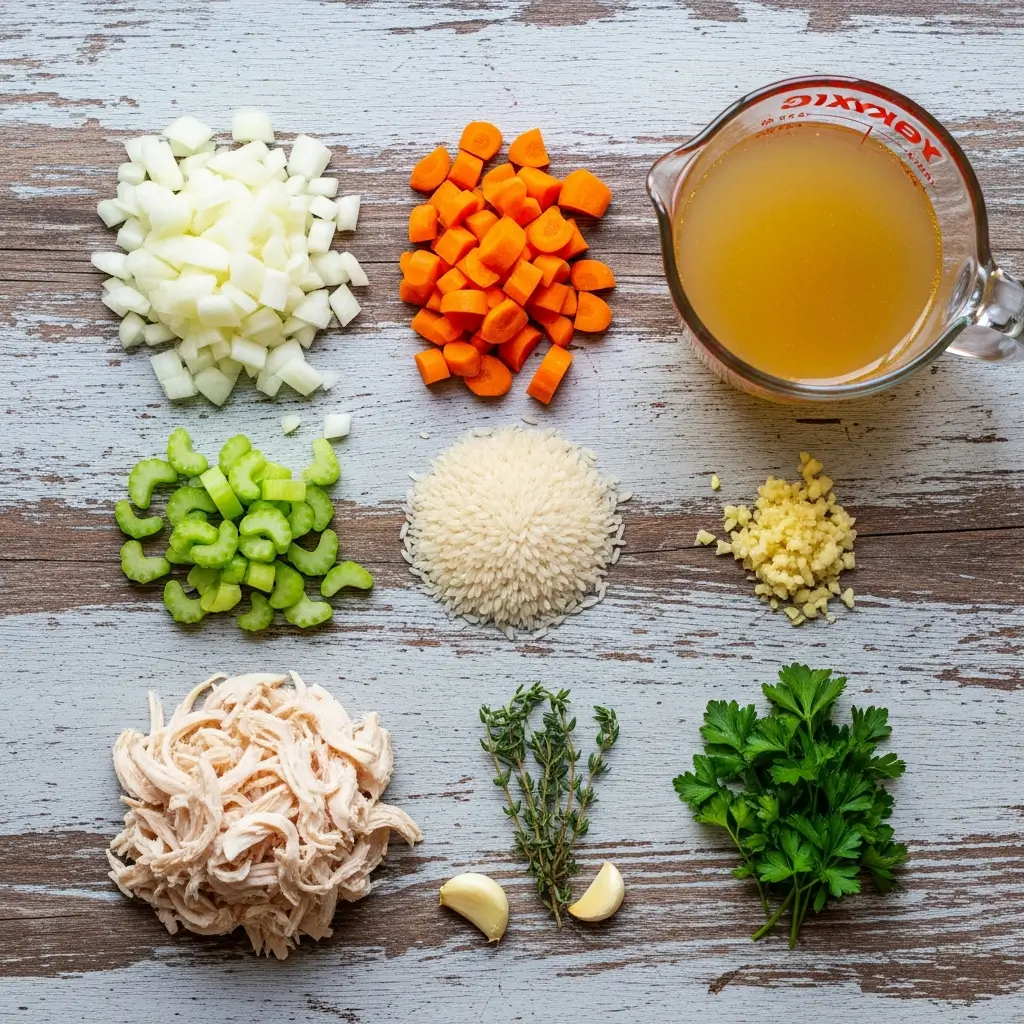 Chicken and Rice Soup Ingredients