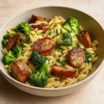 Chicken Sausage and Broccoli Orzo – Quick, Healthy & Flavorful