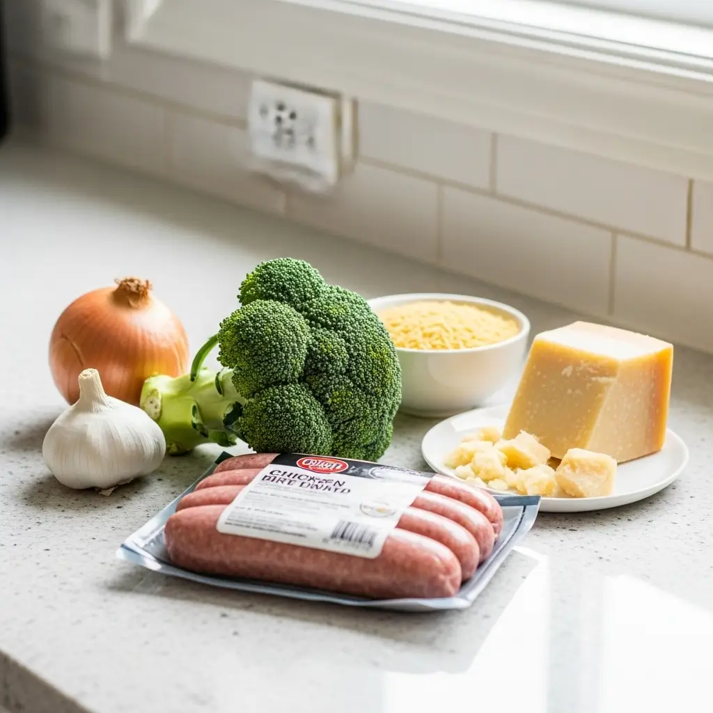 Chicken Sausage and Broccoli Orzo Ingredients