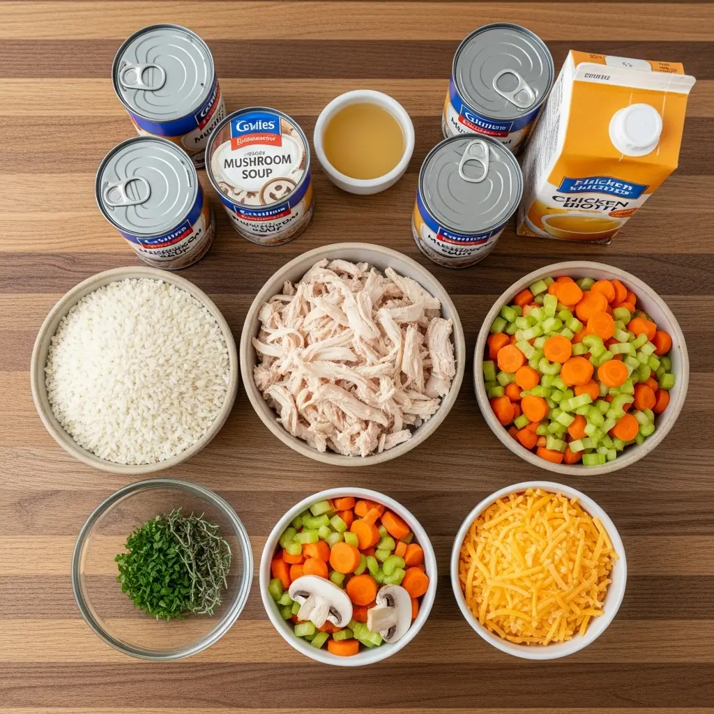 Chicken Wild Rice Casserole ingredients
