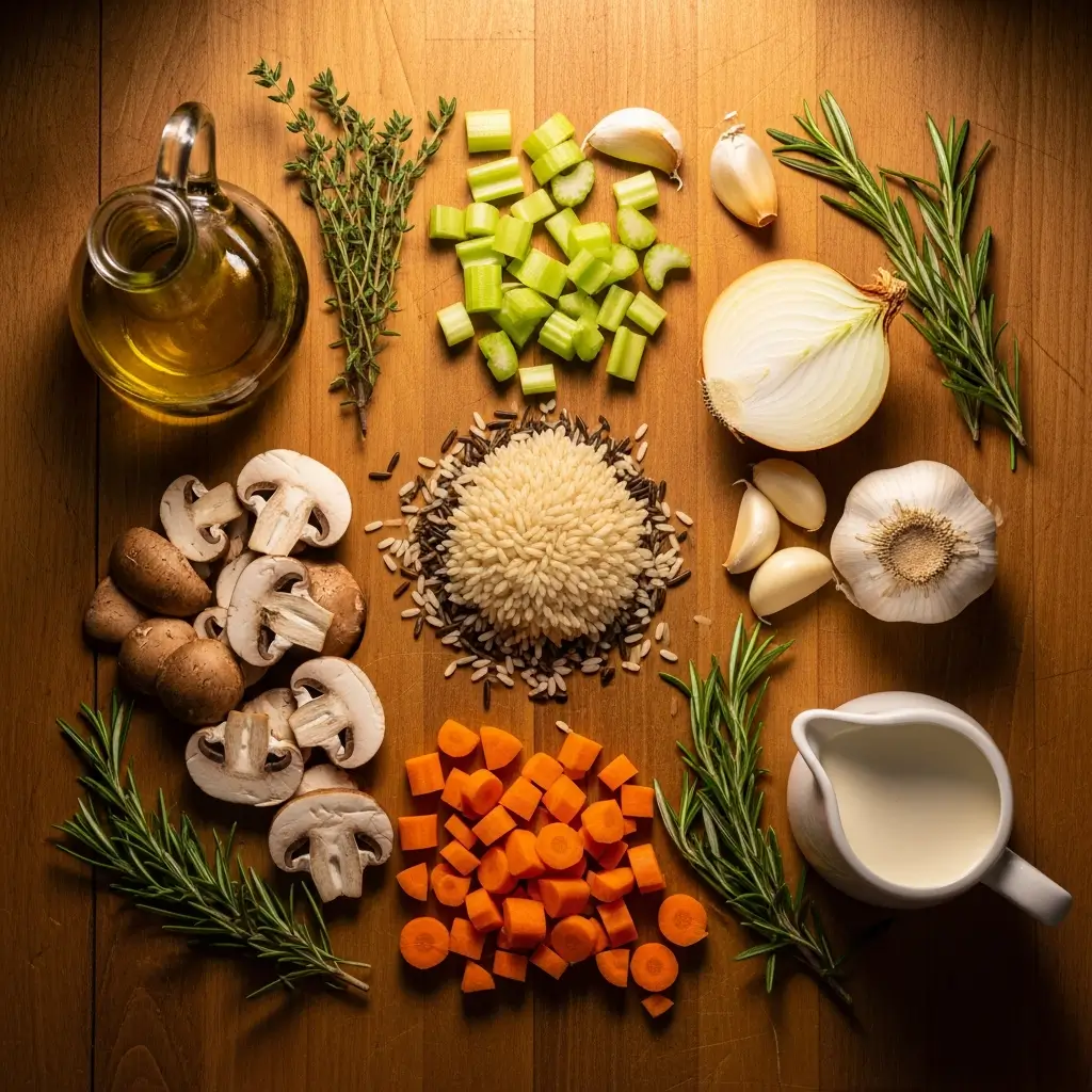 Cozy Autumn Wild Rice Soup Ingredients