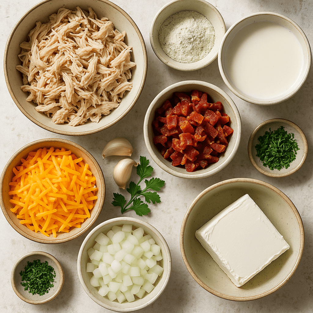 Ingredients for Creamy Crack Chicken Soup