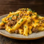 creamy-crockpot-cheesy-ranch-beef-pasta-recipe