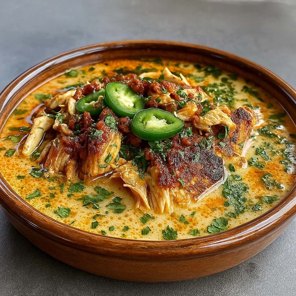 Creamy Jalapeño White Chicken Chili Recipe bowl
