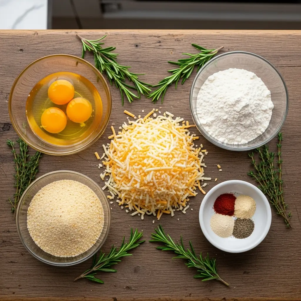 Ingredients for Crispy Fried Cheese Balls Recipe