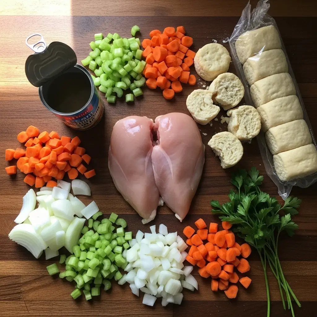 Crockpot Chicken and Dumplings Ingredients