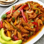 Crockpot Chicken Fajitas with Peppers and Lime