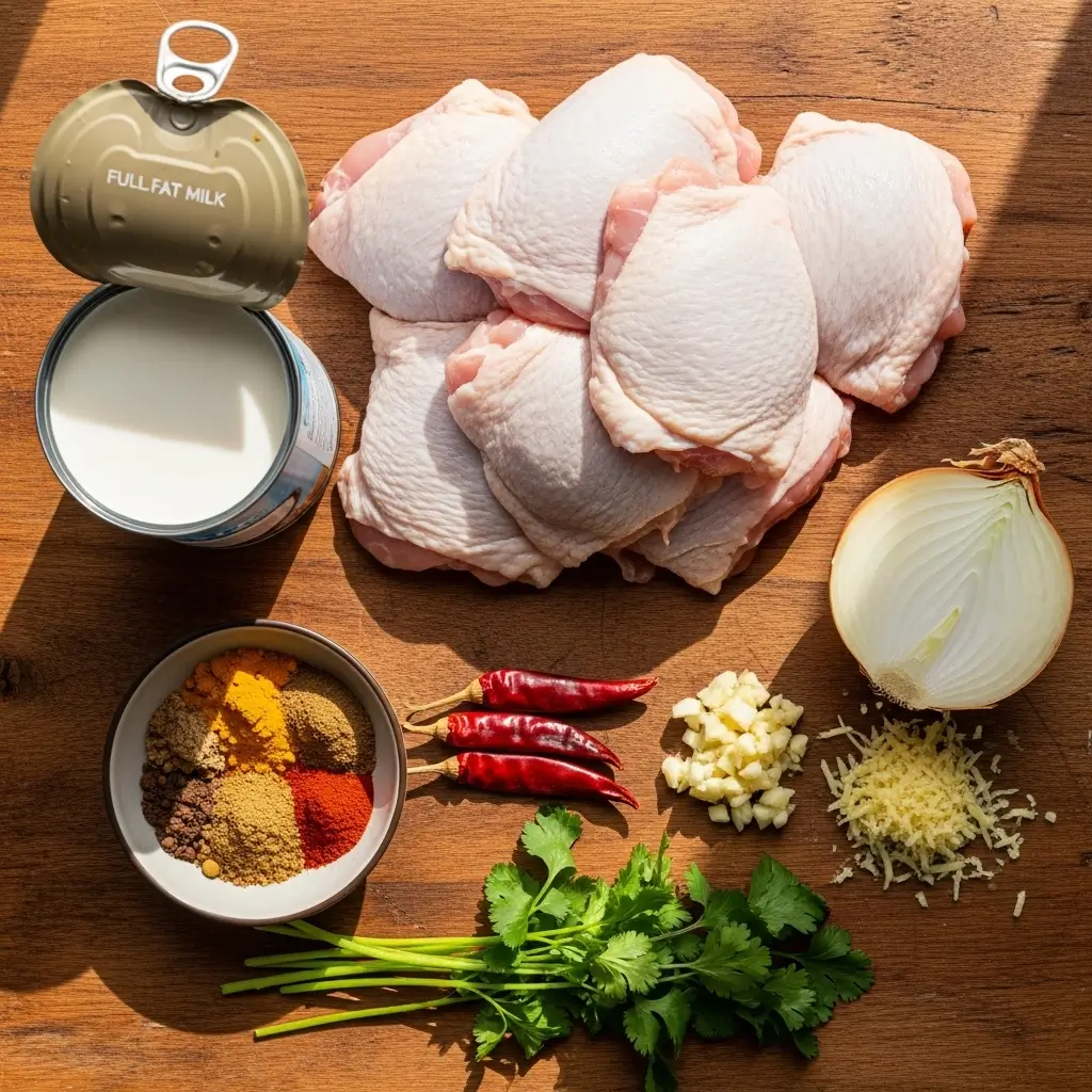 Ingredients for Crockpot Creamy Coconut Chicken Tikka Masala