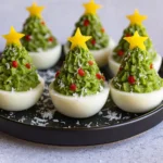 Deviled Egg Christmas Trees holiday appetizer