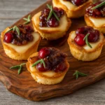Easy Cranberry Brie Bites for Holiday Snacks