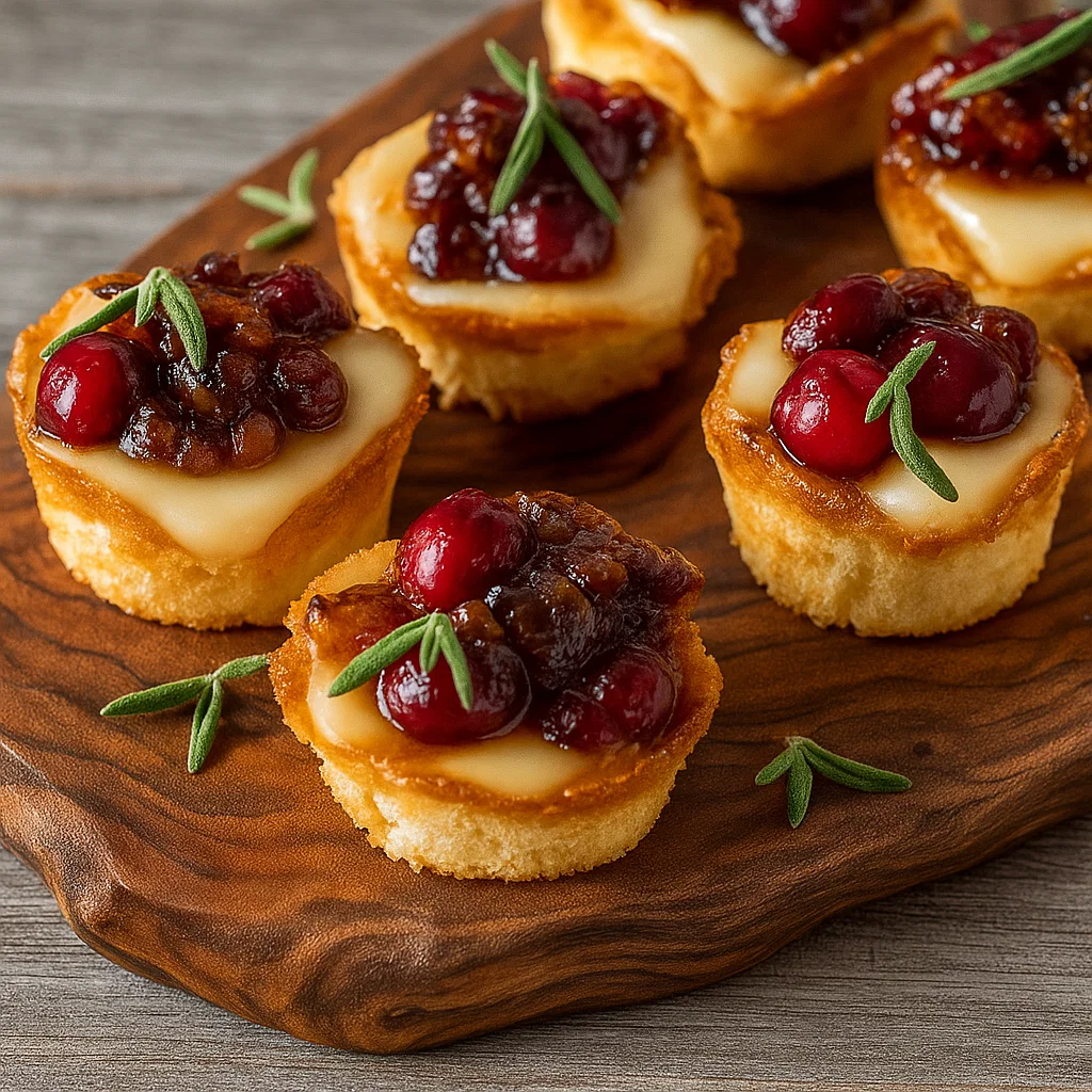 Easy Cranberry Brie Bites for Holiday Snacks
