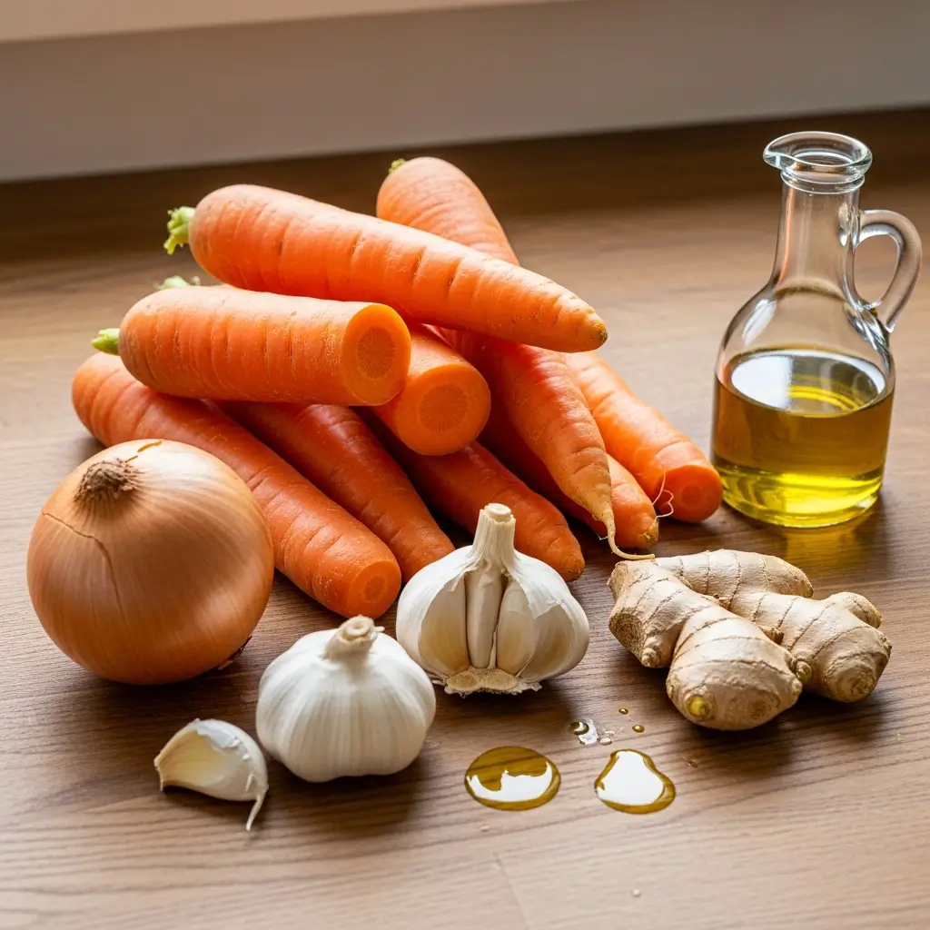 Easy Recipe For Carrot-Ginger Soup ingredients