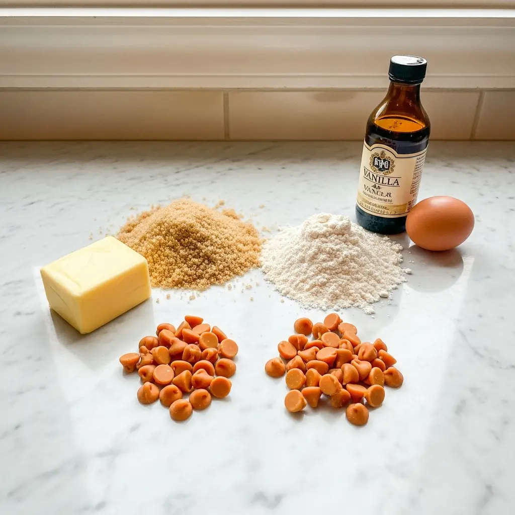 Ingredients for Harry Potter Butterbeer Cookies
