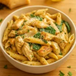 Healthy Garlic Parmesan Chicken Pasta Recipe