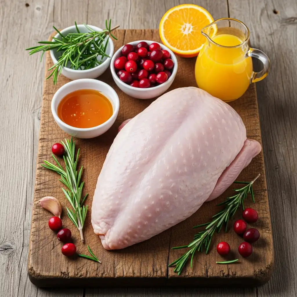 Ingredients for Juicy Cranberry Orange Glazed Turkey Breast