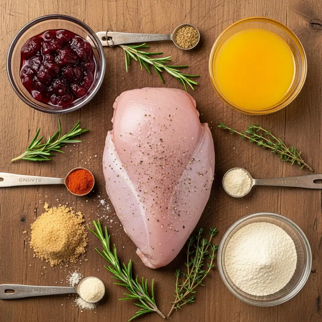 Ingredients for Slow Cooker Boneless Turkey Breast with Cranberry Sauce