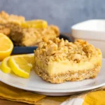 Lemon Crumb Bars dessert with golden crumble and lemon filling