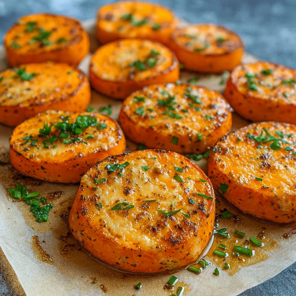 Parmesan Herb Sweet Potato Medallions Recipe