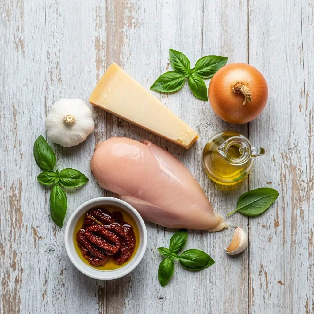 perfect marry me chicken soup ingredients layout