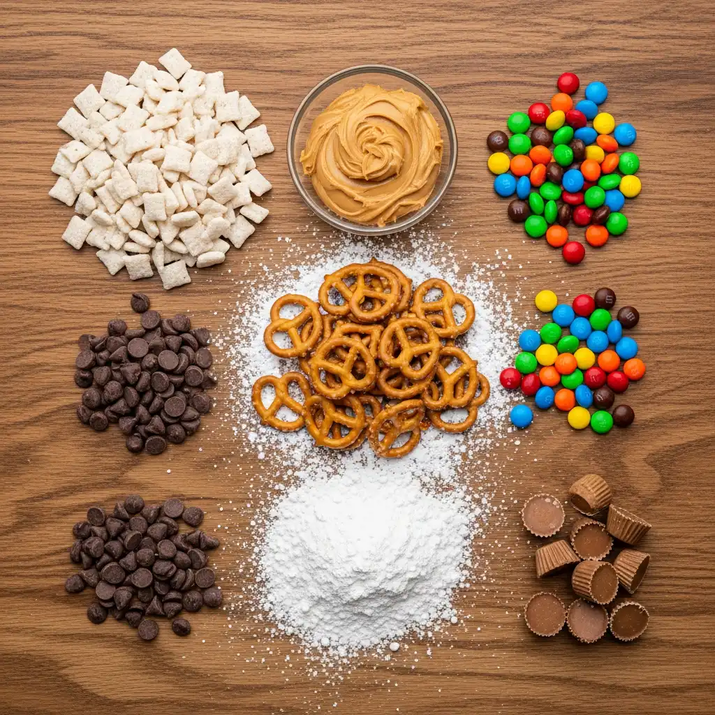 Reindeer Food Recipe Christmas Puppy Chow ingredients