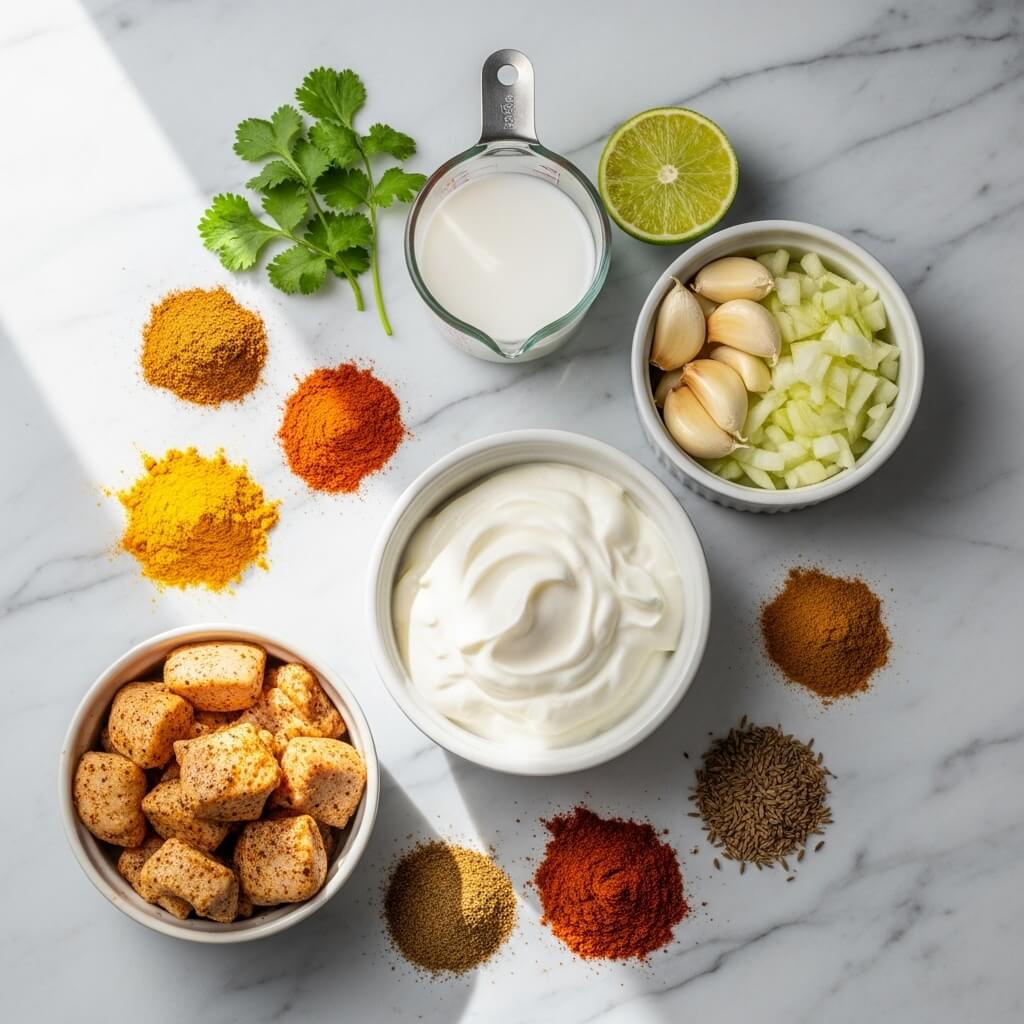 Ingredients for The Best Slow Cooker Chicken Korma