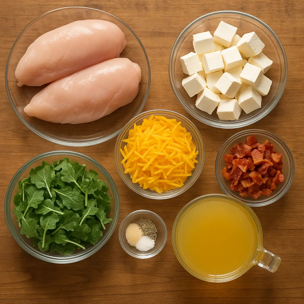 Ingredients for Slow Cooker Crack Chicken Soup