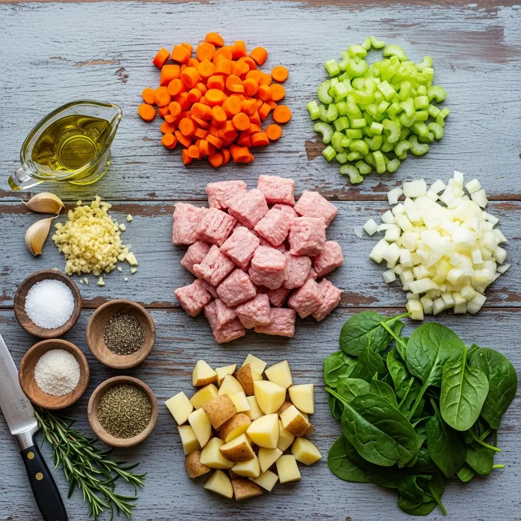 slow-cooker-ground-turkey-vegetable-soup-ingredients