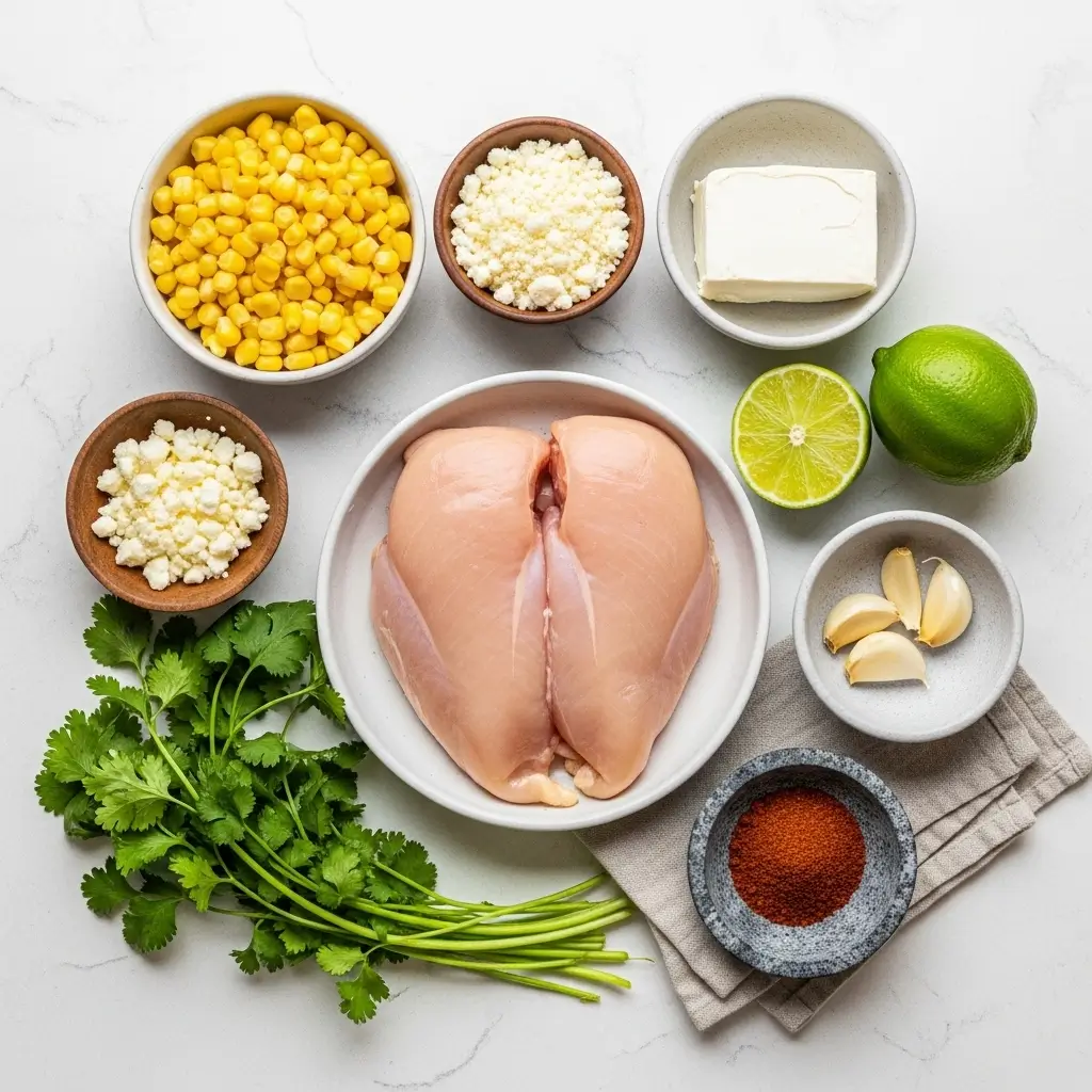 Slow Cooker Street Corn Chicken ingredients