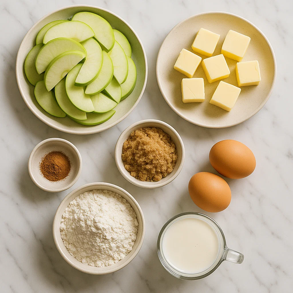 Toffee Apple Pie with Vanilla Custard Ingredients