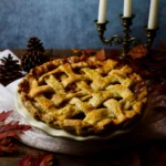 Toffee Apple Pie with Vanilla Custard