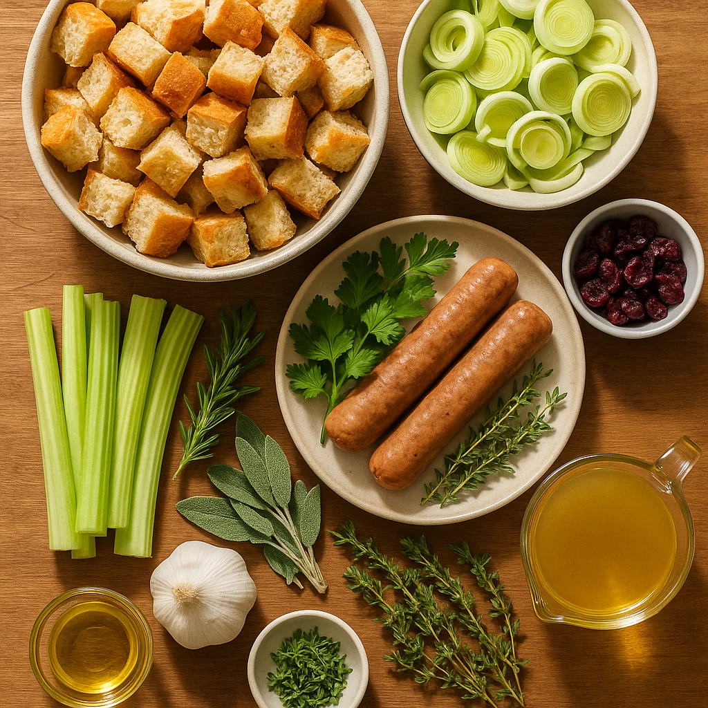 Vegan Stuffing Recipe ingredients