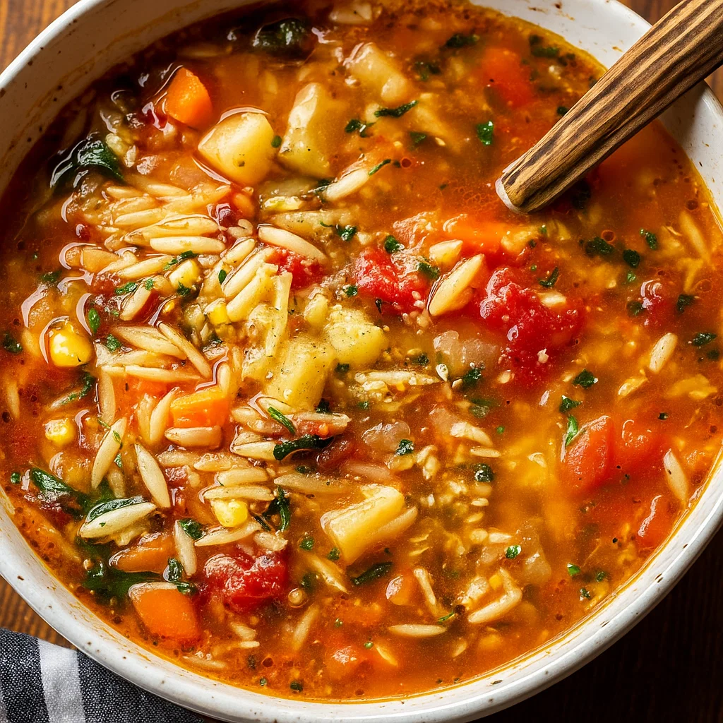 Vegetable Orzo Soup Easy & Healthy Recipe