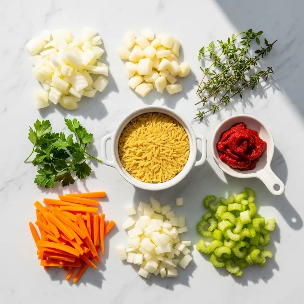 Vegetable Orzo Soup Ingredients