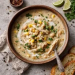 Amazing Crockpot White Chicken Chili in a bowl