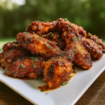 Buffalo Oven-Baked Chicken Wings with ranch and celery