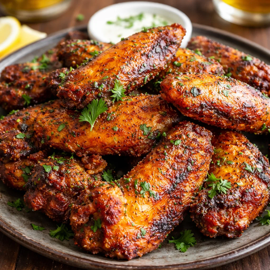 Cajun Spiced Chicken Wings crispy oven baked