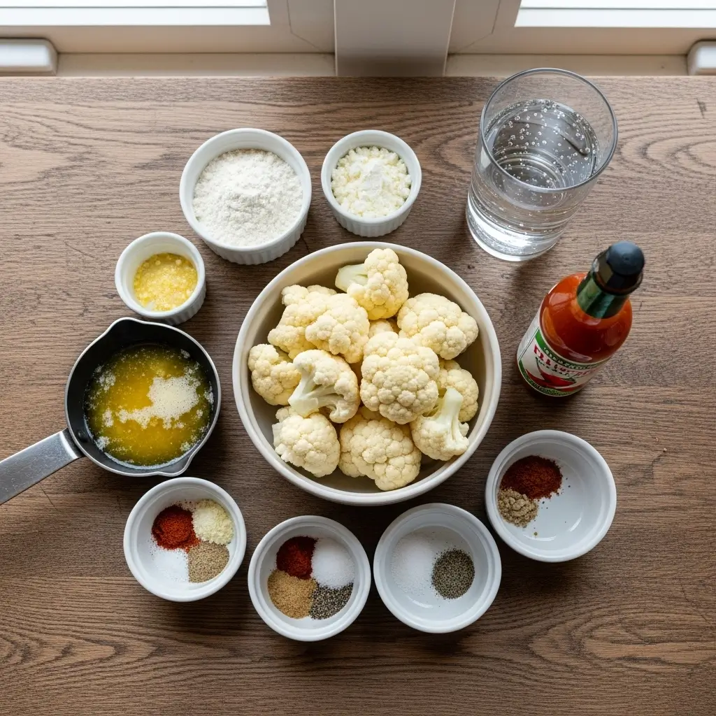 Ingredients for Crispy Cauliflower Wings recipe
