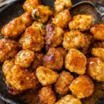 Cowboy Butter Chicken Bites in butter sauce skillet