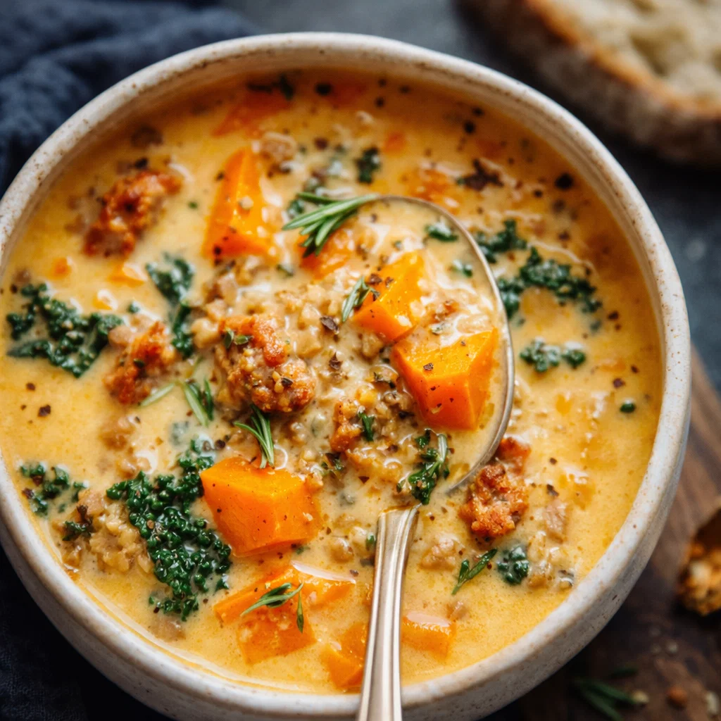 creamy-sweet-potato-and-sausage-soup