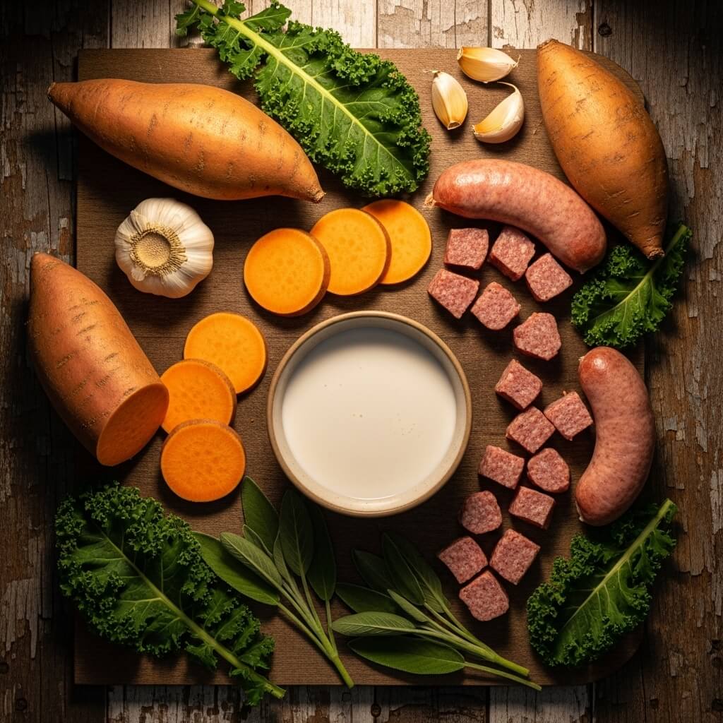 creamy-sweet-potato-and-sausage-soup-ingredients