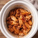 Crockpot Chicken Wings in slow cooker