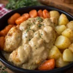 Crockpot Creamy Ranch Chicken dinner