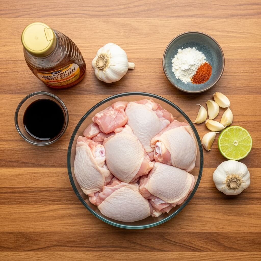 Ingredients for Crockpot Honey Garlic Chicken