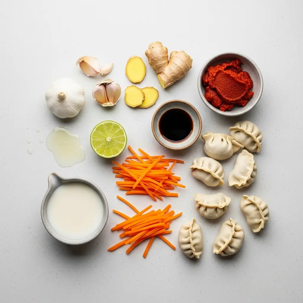 Easy Thai Coconut Curry Dumpling Soup Ingredients