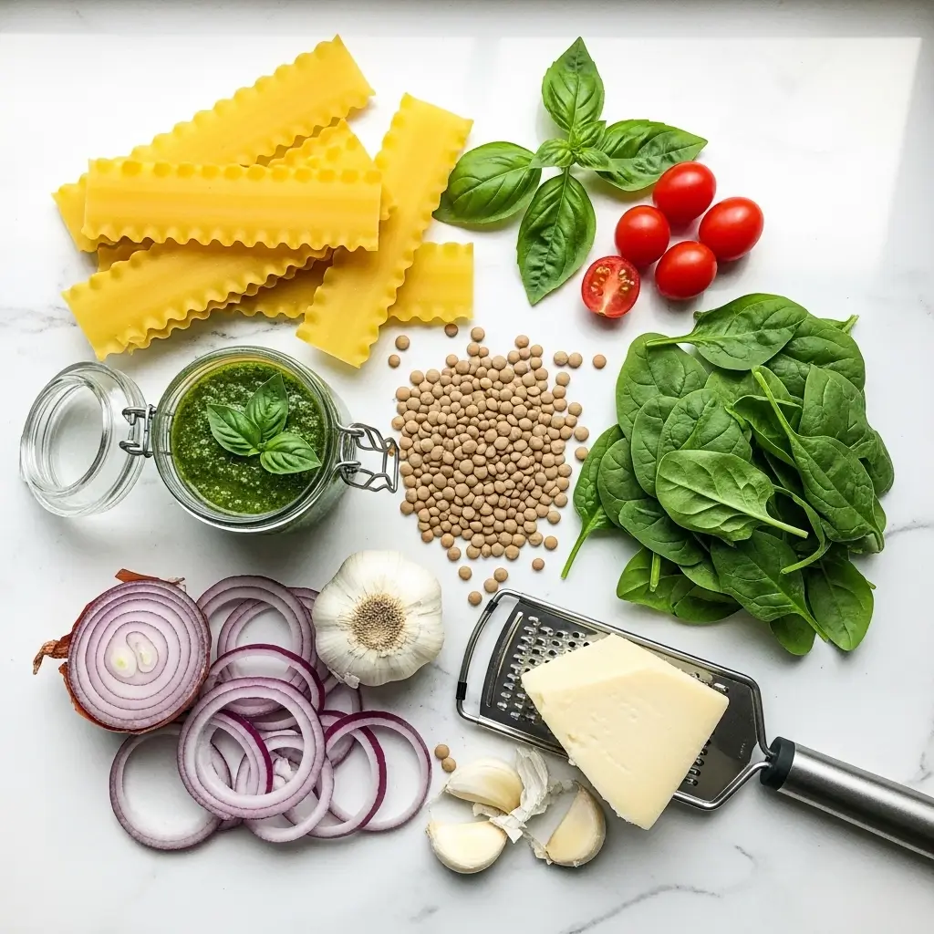 Easy Vegetarian One Pot Lasagna Soup Ingredients