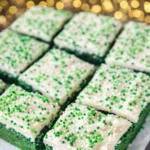 Green Velvet Brownies with Cream Cheese Frosting